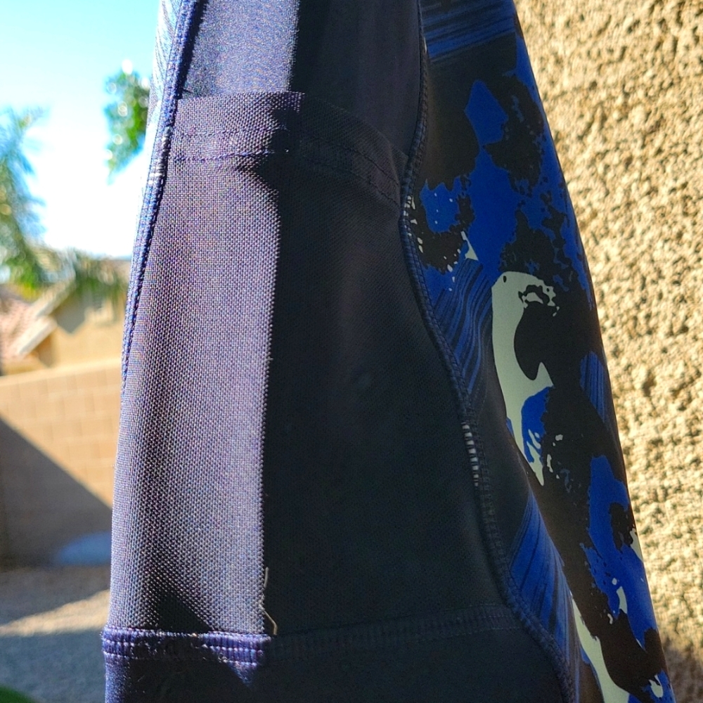 Adidas Navy & Royal Blue Full Length Performance Leggings--SOLD - Picture 3 of 6